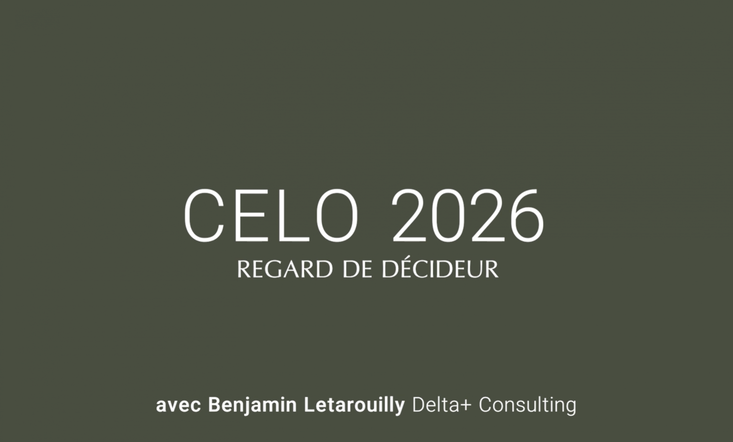 CELO 2026 : quel regard porter sur les défis de la Supply Chain ?